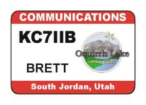 Oquirrh Lake Radio Club - UT Badge
